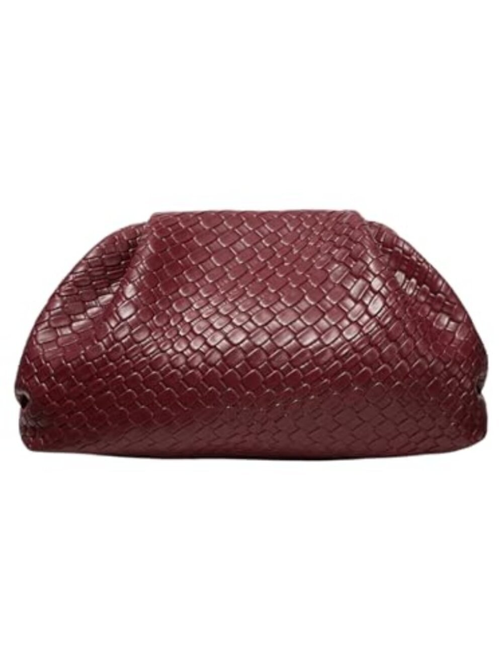 🆕 Women's Woven Evening Bag Dumpling Clutch Purse No Strap Handbags Elegant